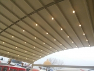 led aydınlatmalı market tentesi